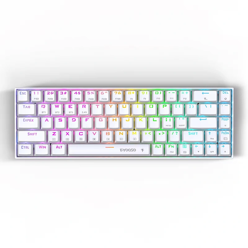 68 Key RGB trådløst BT 2,4GHz Mekanisk Gaming-tastatur