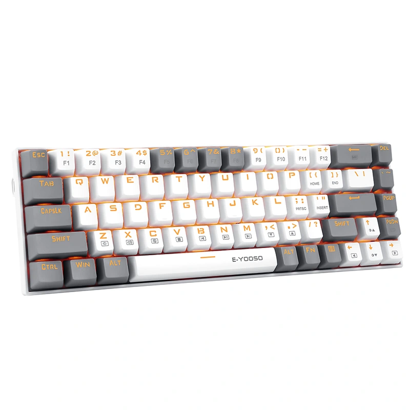 68 taster Mekanisk Gaming Kabelført LED-baggrundsbelyst tastatur
