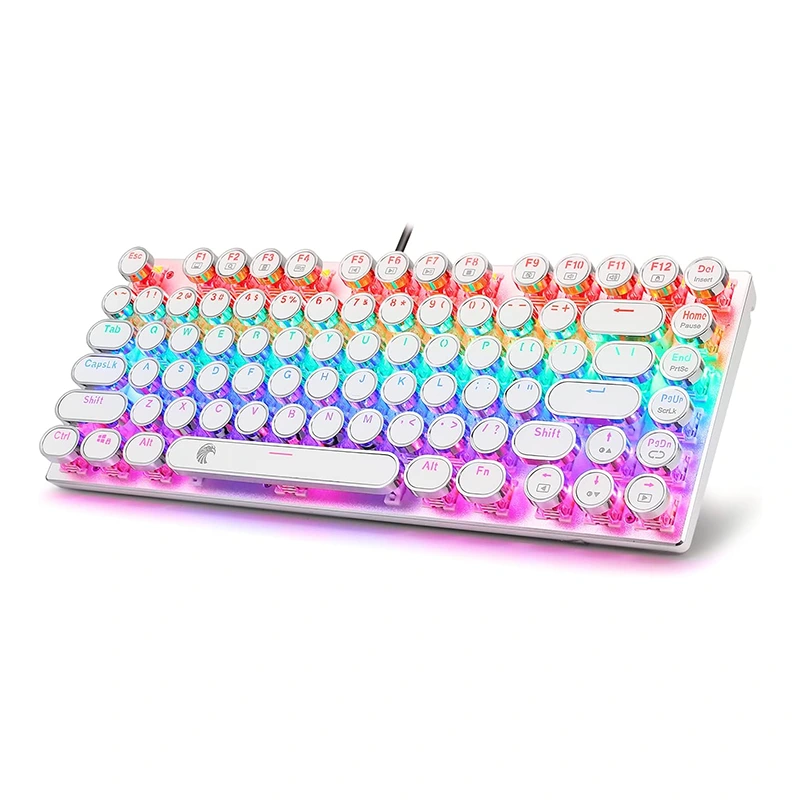 81Keys Skrivemaskine Mekanisk Keyboard Rainbow