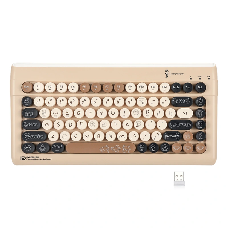 84 taster Trådløse Bluetooth-tastaturer 2,4GHz skrivemaskine