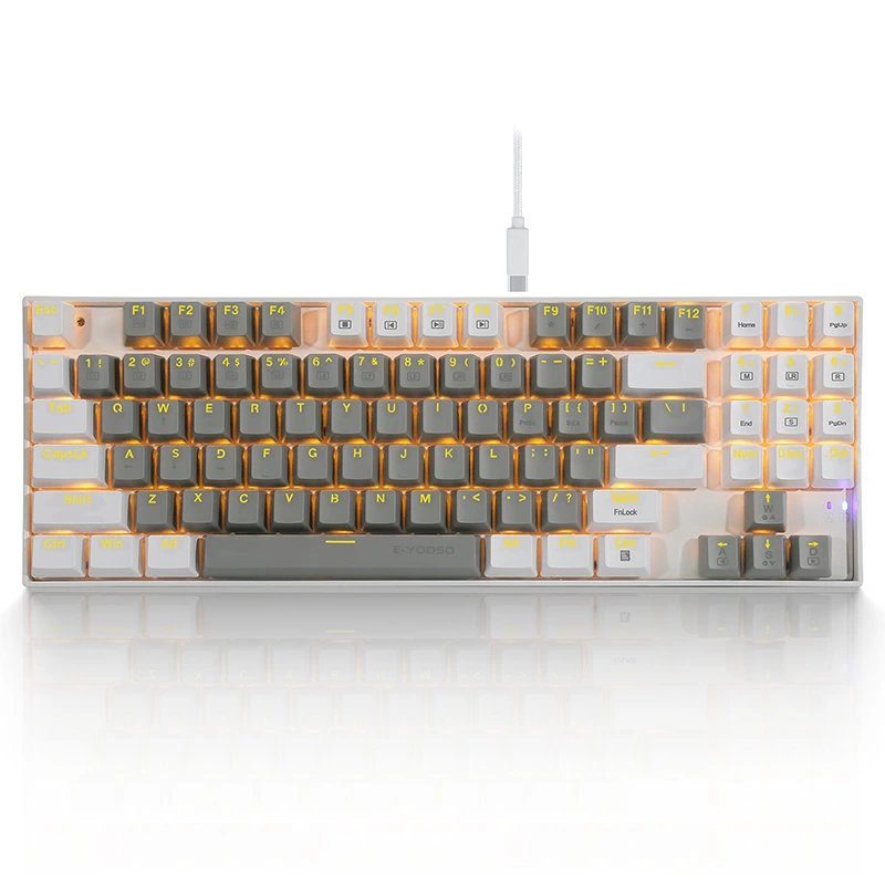 89 Taster LED Kablet Gaming Mekanisk Keyboard