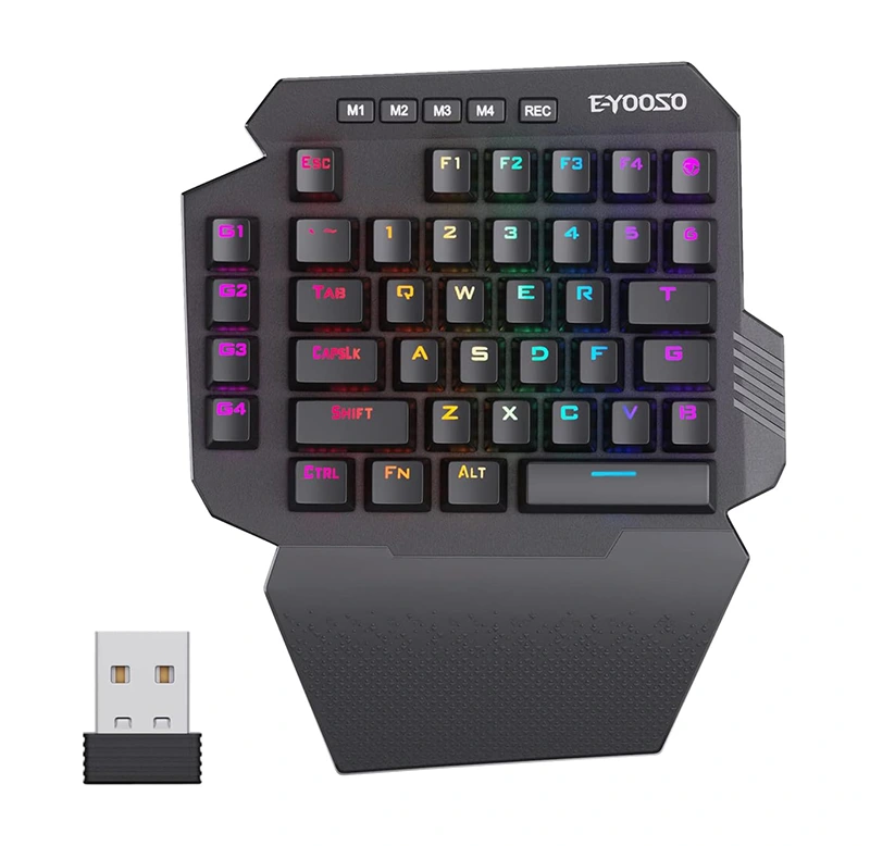 Trådløst 2.4G 44-tast mekanisk gaming-tastatur