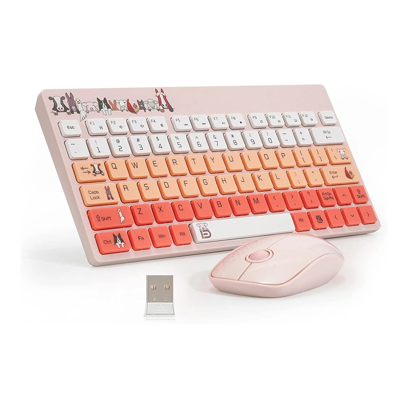 Trådløst tastatur og mus Combo 2.4G USB Kompakt bærbar