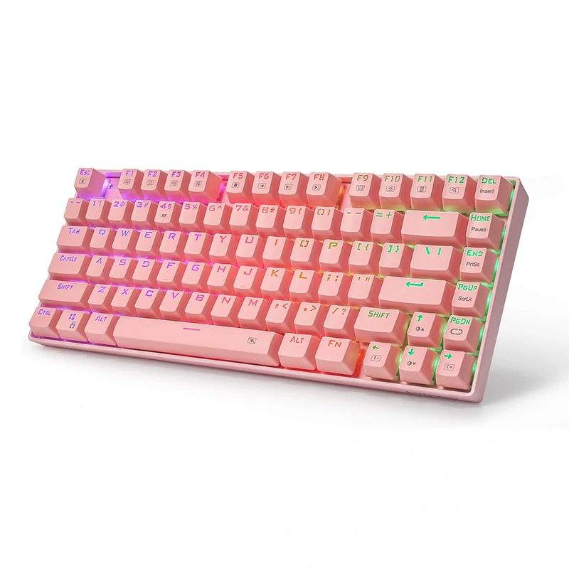 Trådløst mekanisk tastatur 2,4Ghz/USB 81 nøgler